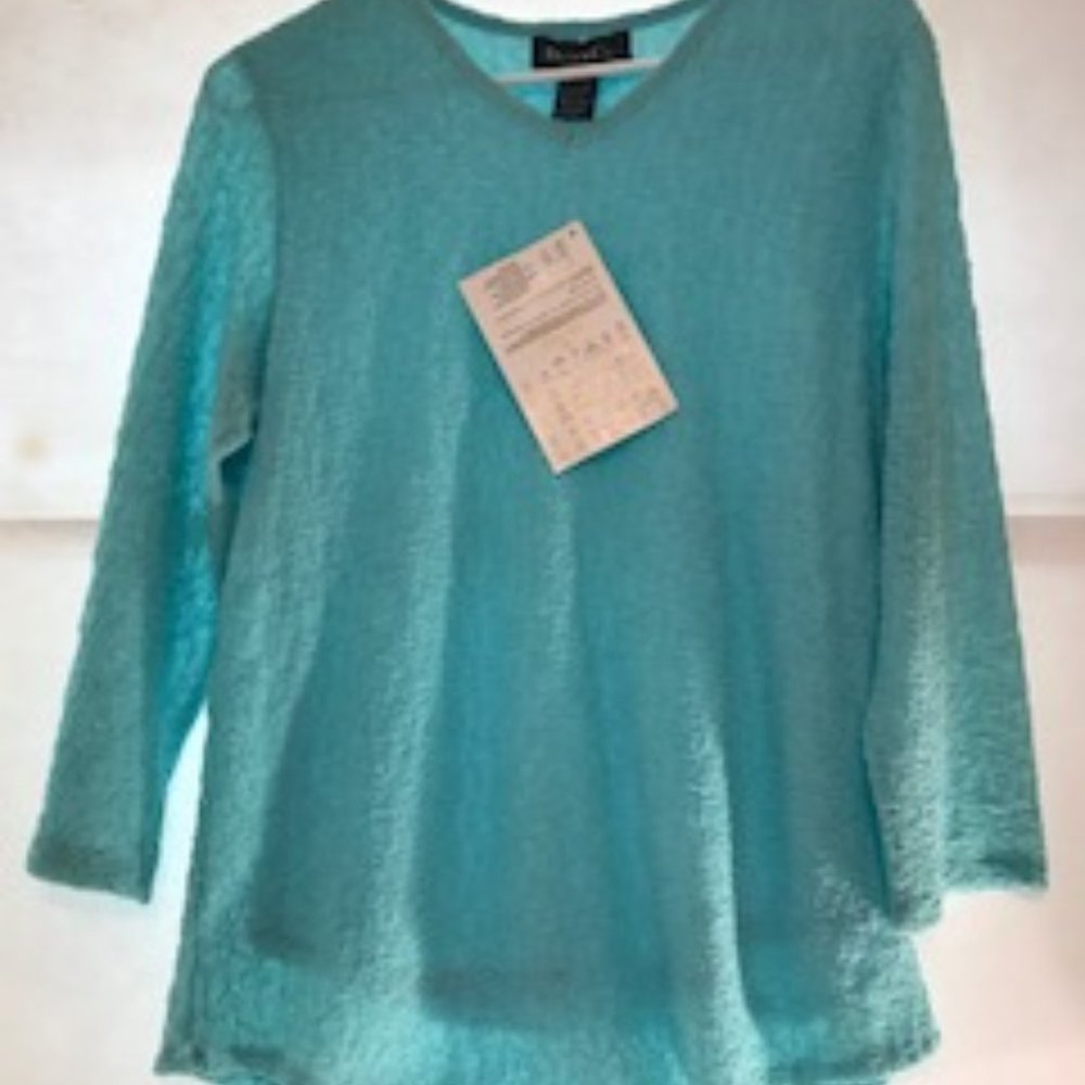 New Denim & Co Laced Lined Top M